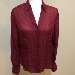 Eddie Bauer Maroon silk blouse